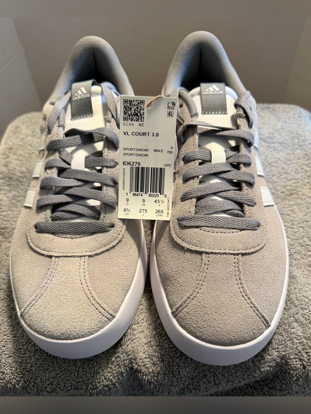 NWT Adidas Suede VL Court 3.0 Sneakers Size 9.5